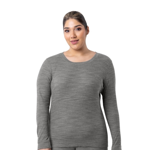 Fruit of the Loom Women's Eversoft Waffle Thermal Top, Sizes XXL(2XG) 20 - Picture 1 of 2